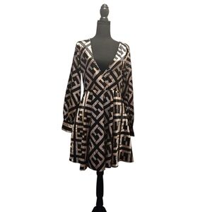 Chic Geometric Patterned Dress